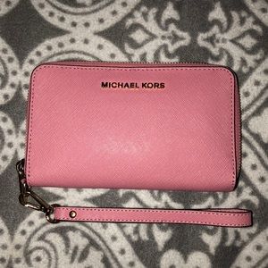 Pink Michael Kors wristlet